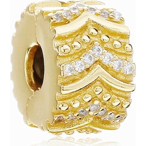 925 Sterling European Clip Spacer Charms Bead Fit Original Charms Bracelets DIY Pendant Charm Beads Girl Women Jewelry Making