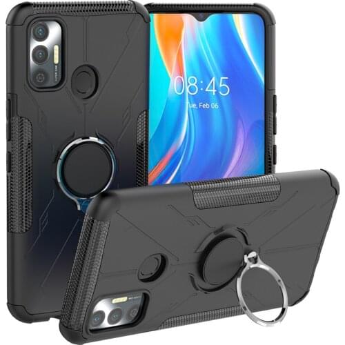 For Tecno Spark 7 Case Luxury Ring Back Cover Stand Armor ShockProof Case For Tecno Spark 7 Spark7 Phone Case