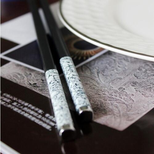 Wooden chopsticks, alloy head chopsticks, small leaf red sandalwood chopsticks