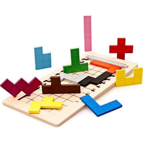 ChildrenS Creative Wooden Puzzles Brain Training Intelligence Tangram Puzzle Early Learning Educational Toys For Baby Kids