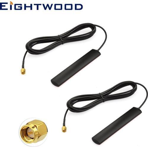 Eightwood 2pcs 4G LTE SMA Male Patch Antenna for Car Truck RV Marine Boat Mobile Cell Phone Signal Booster Cellular Amplifier