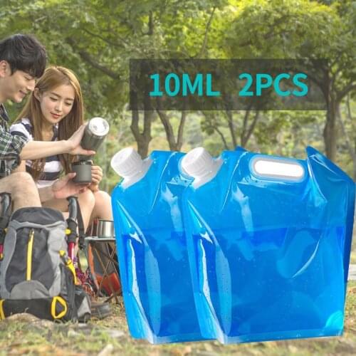 2PCS 10L Water Tanks Camping Foldable Storage Bottles Collapsible Bags Container Carrier Outdoor Portable Drinking Camp Cooking