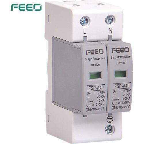 FEEO SPD AC 2P 275V surge voltage protection lightning protection over voltage protection