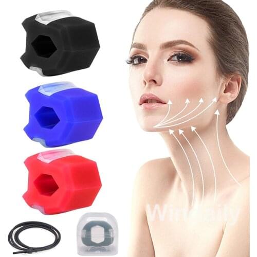 Fitness Face Jaw Exerciser Jawline Trainer Facial Exercise Ball Jaw Line Chewer Muscle Ball Jaw Bite Clip Harp Simulator