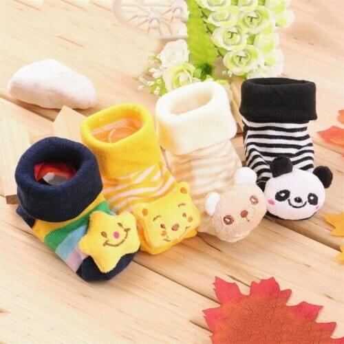 New Infant Baby Girl Boy Toddler Anti-slip Warm Slippers Cotton Crib Floor Socks Cute Shoes Prewalker Socks 0-12m 3D Cartoon