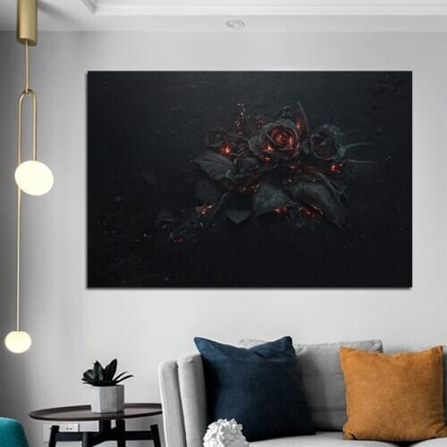 Rose in the Ashes ART Canvas Painting Bedroom Study Pictures For Kids Room Wall Prints Posters and Prints Decorative Paintings
