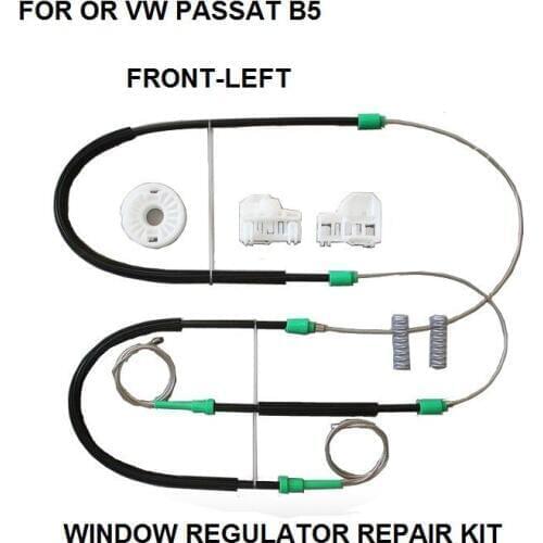 CAR WINDOW REGULATOR CLIP COMPLET SET KIT FOR VW PASSAT B5 ELECTRIC WINDOW REGULATOR REPAIR KIT FRONT-LEFT SIDE 1996-2005