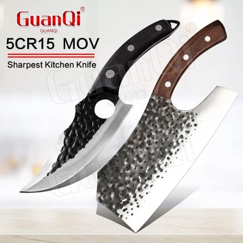 Handmade Stainless Steel Kitchen Boning Knife Fishing Knife Meat Cleaver Butcher Knife Outdoor Hunting Camping Knife Cleaver