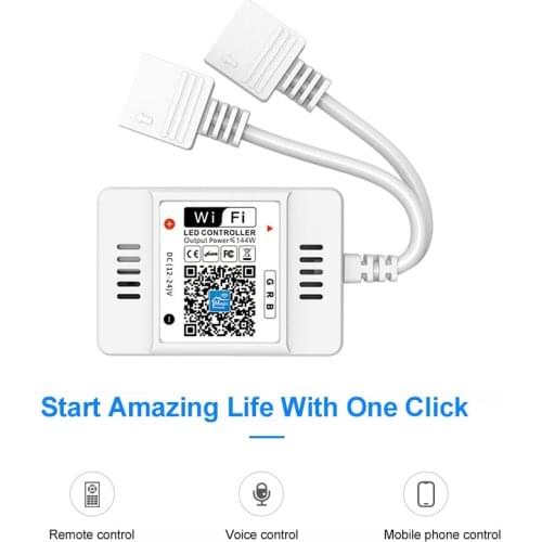 5/2/1PCS LED WiFi Light Belt Controller 24 Key Dual Load RGB Light With Controller Voice Control Works With Alexa Google Home