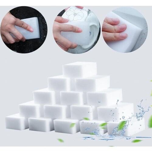 50pcs/Lot White Magic Sponge Cleaner Eraser Multi-Functional Cleaner Melamine Sponge For Kitchen Office Bathroom Cleaning Tools