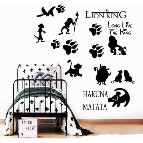 Fashion Wall Sticker Lion King Baby Wall Decal For Kids Children Wall stickers Wallpaper roi lion muraux muursticker lion king