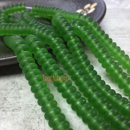 Latest Jewelry Rondelle Beads Full Green Glass Full Strands Loose Beads In Various Size For Jewelry Making Style BE5550