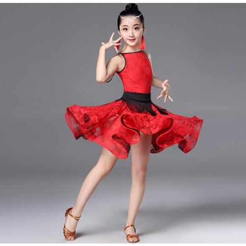 Latin Dance Clothing Practice Professional Competition Skirt New Winter 2020 Children 's Girls Children 's Professional Girls