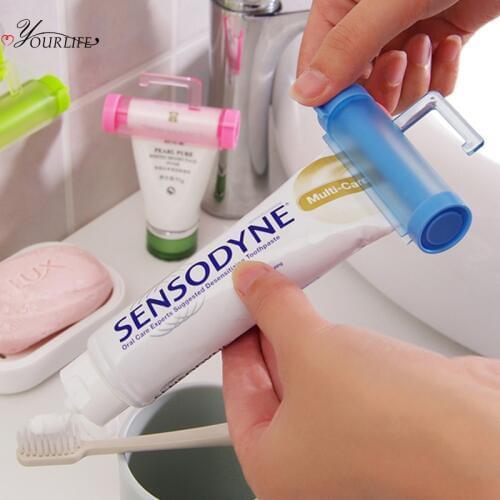 OYOURLIFE Wall Mounted Toothpaste Squeezers Creative Rolling Tube Squeezer Bathroom Tooth Paste Dispenser Bathroom Accessories