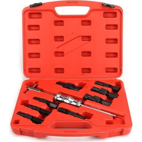 Professional Auto Tools 9pc Blind Inner Bearing Puller set Slide Hammer Internal Kit