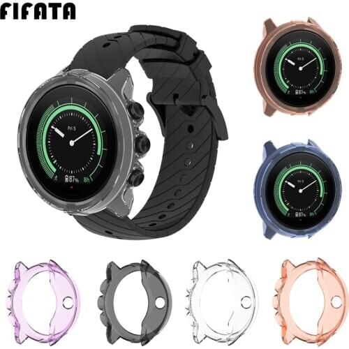 FIFATA Clear Soft TPU Case For Suunto 9 / 9 Baro / Spartan Sport Wrist Hr Baro Smart Watch Cover Frame Protector Shell Bumper