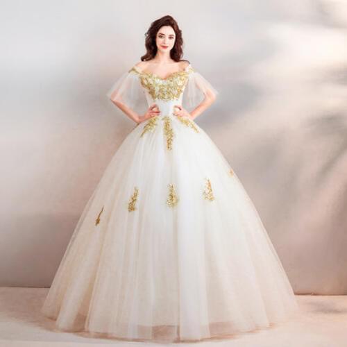 Luxury slash collar princess ball gown fairy medieval Renaissance Gown princess Costume Victorian Marie Antoinette/ Belle Ball