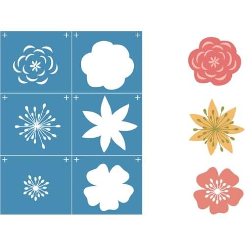 Snowflake Flower Self-Adhesive Silk Screen Printing Stencil for Painting T-Shirt 85LA