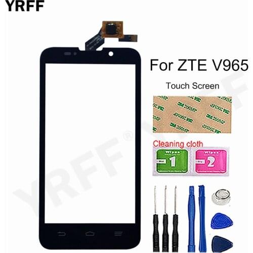 For ZTE V965 Touch Screen Digitizer Front Glass Panel Touch Sensor Assembly Parts Free shipping