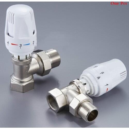 Brass thermostat radiator control valve angle type PPR DN20*1/2 DN25*3/4 Thermostatical control valve for Radiant Floor Heating