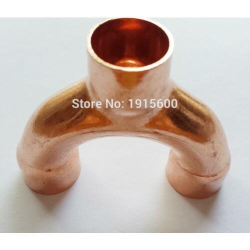 1/2 " 12.7mm Y Tee/Equal Tee 3 ways red copper brass fitting refrigeration parts air condition fittings pipe fitting