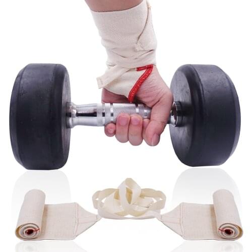 1Pair Weightlifting White Wrist Brace Cotton Wrist Support Strap for Home Fitness Workout Relieve Pain Wrap Bandage Wristband