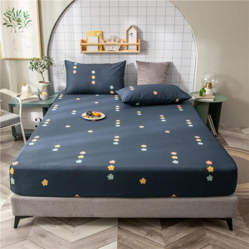 1pc Bed Sheet Cotton Blue Flower Printed Bed Cover Queen Size sabanas de cama King Bed Linen Cotton 150 (no pillowcase)