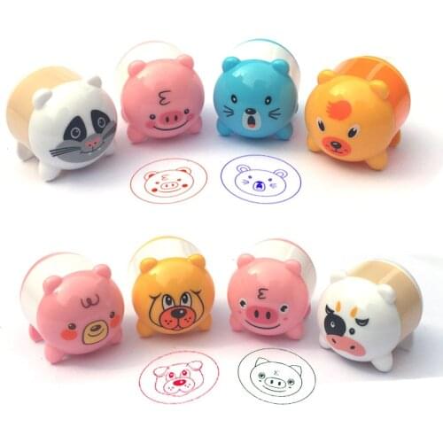 1pc Cartoon Animals Stamps Children Toy Kids Seal for Scrapbooking Stamper DIY Cartoon Stamper Toys