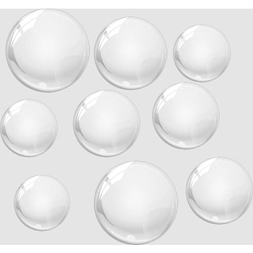 10pcs/lot Round Flat Back Clear Glass Blank Cabochon Cameo Beads for DIY Necklaces Earrings Bracelet Jewelry Making Wholesale