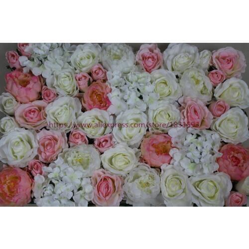 10PCS / lot artificial silk Peony and roses flower wall wedding background decoration lawn / pillar road lead flower TONGFENG