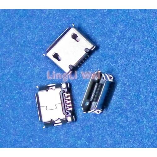 100Pcs/Lot Micro USB 5P 5-pin DIP2 short Micro USB Jack 5Pins Micro USB Connector Tail Charging Socket For Phone DIY Accessories