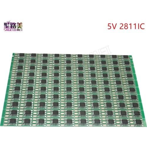100pcs/pack DC5V ws2811 IC led Circuit Board PCB WS2811 LED RGB Pixel Module IC 12mm led Chip for led Addressable modules