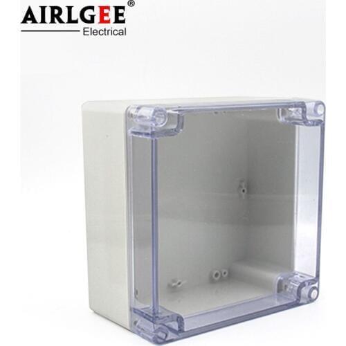 160x160x90mm waterproof plastic junction box transparent cover ABS electric box power box monitoring box