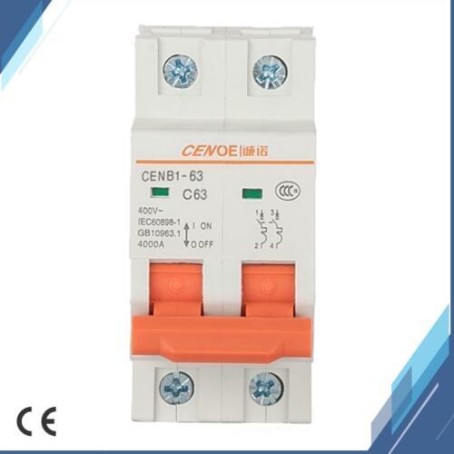 2P AC 415V Breaker 63A 50A 40A 32A 25A 20A 16A10A Mini Circuit Breaker CE Approval A grade quality high cost effective new 2019