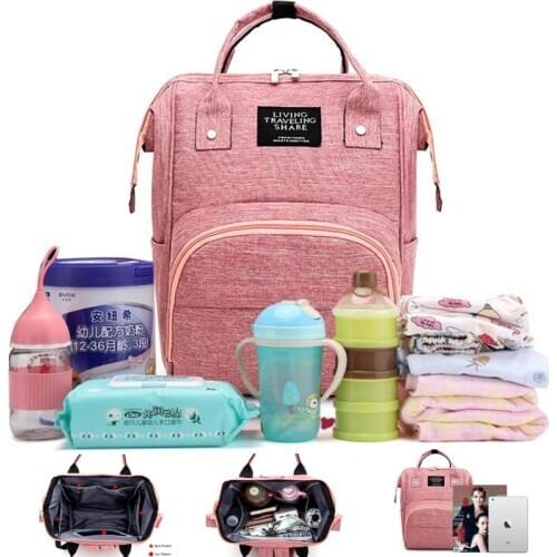 2021 Fashion Mummy Maternity Nappy Bag Large Capacity Nappy Bag Travel Backpack Nursing Bag for Baby Care Womens Fashion Bag
