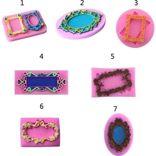3D fine frame silicone mold Photo Shape Cake decorating tools chocolate kitchen Baking accessories