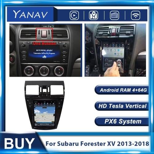 Car Radio GPS Navigation DVD Multimedia Player For Subaru Forester XV 2013-2018 Car Tesla Android Autoradio Stereo Head Uint