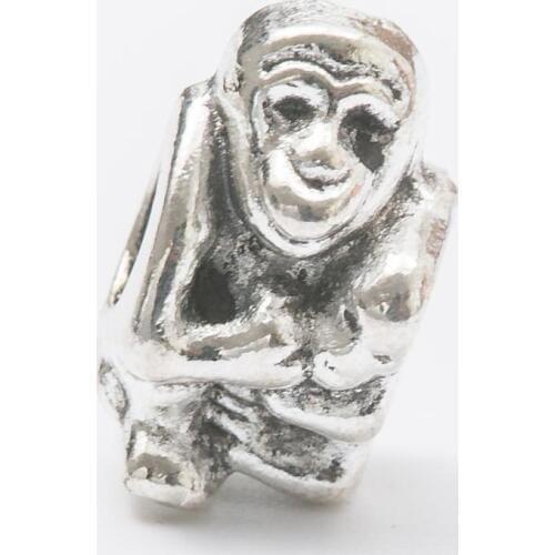 10Pcs/Lot Antique Silver Color DIY Zinc alloy Big Hole Spacer Bead Charm Fits Jewelry making Bracelet js1126