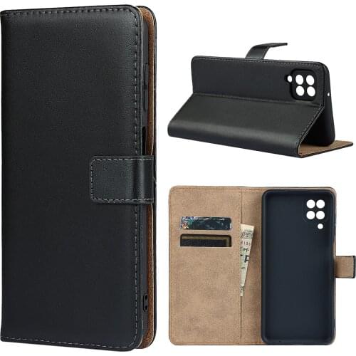 Wallet Flip Cover Phone Case for Samsung Galaxy F12 Card Holder Pu Leather phone bag case Protective Shell with closing strap GG