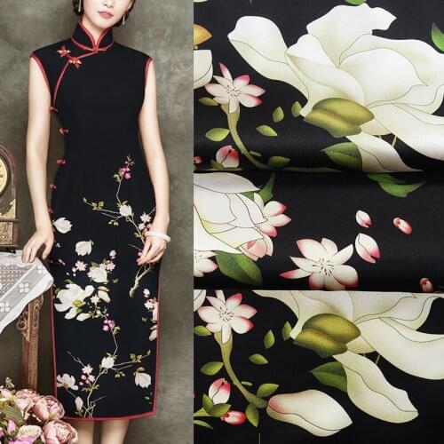 CNUM SP944 Pure Silk/ Mangnolia /Silk Fabric 93% Silk 7% Spandex Elastic/ W: 1.29yd L: 1.38yd Thickness 19momme/ Sold by pc