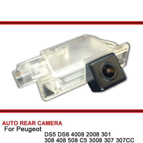 For Peugeot DS5 DS6 4008 2008 301 308 408 508 C5 3008 307 307CC HD CCD Car Parking Reverse Backup Rear View Camera Night Vision