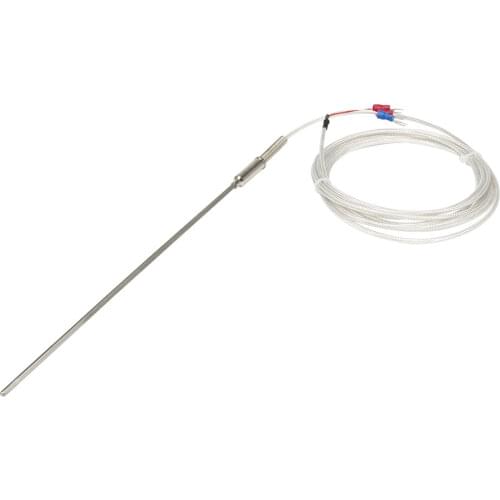 FTARP08 PT100 type 3m PTFE silver plated copper cable 200mm 316L stainless steel flexible probe RTD temperature sensor