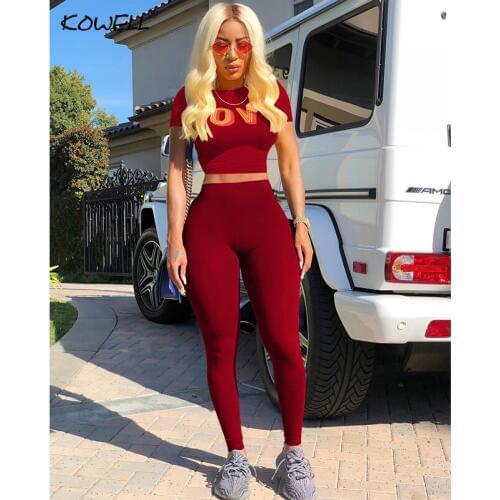 Hot Sell 2 Piece Set Women Tops And Long Pants Two Pieces Suit Female Leisure Suit Twist Knitted Solid Sportswear Tracksuits