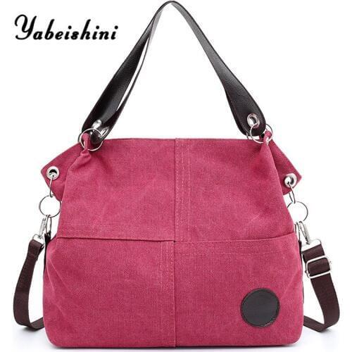 Canvas Handbag For Women Shopping Bag Package White Crossbody Bags Tote Travel storage Package Large Shoulder Bags sac a main