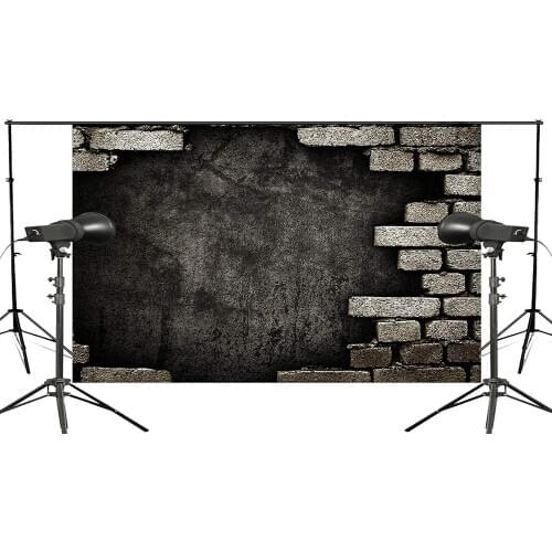 Exquisite Dim Camera Background with Incomplete Brick Wall Photo Studio Retro Photography Background 150x210cm