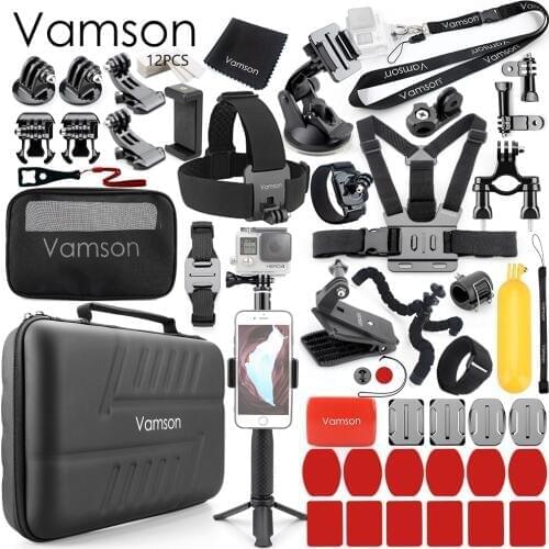 Vamson for Gopro Hero 7/6/5 Black Camera Accessory set for DJI OSMO Action for Xiaomi yi 4K Tripod Accessories Kit VS59