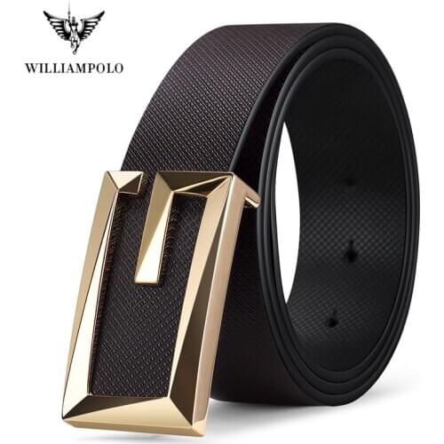 Full-Grain Leather Brand Belt Men Top Quality Genuine Leather Belts for Men Strap Male Metal Automatic Buckle