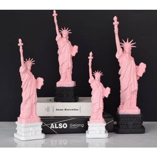 CREATIVE PINK STATUE OF LIBERTY TABLETOP DISPLAY SHOP WINDOW DISPLAY GIRLS BIRTHDAY NEW YEAR MURALS GIFTS HOME DECORATION CRAFTS