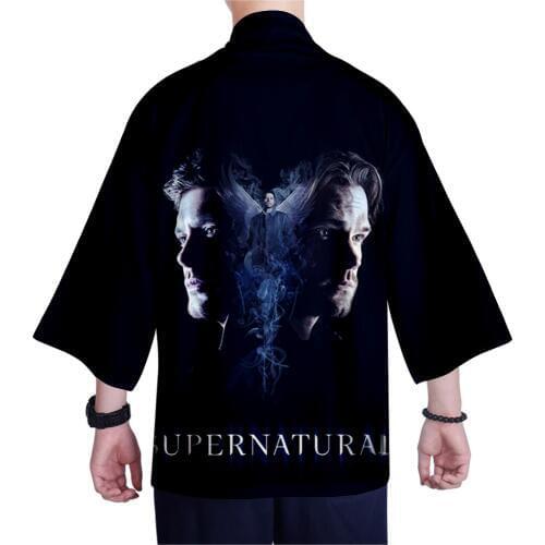Supernatural Japanese kimono Short Sleeve Shirt Men Hip Hop Ukiyoe Casual Shirt 2019 Man Summer Fashion Soft Hawaiian Shirts