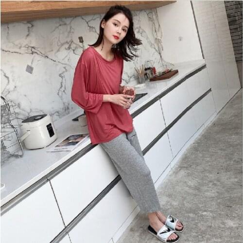 Sleepwear Clothes For Nursing Mother Pregnant Womens Pajamas Nightgrown For Breastfeedig Homewear